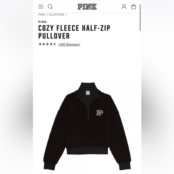 🆕 PINK Victoria’s Secret black sweater, size Small - Picture 8 of 12